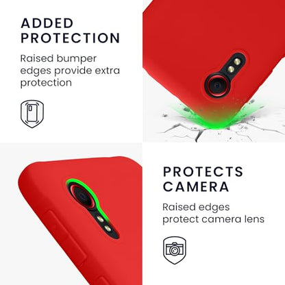 kwmobile Case Compatible with Samsung Galaxy Xcover 5 Case - Soft Slim Protective TPU Silicone Cover - Classic Red - color: Classic Red