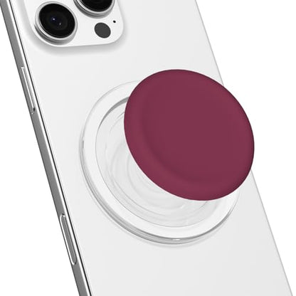 Svanove Silicone Magnetic Phone Grip Compatible with Magsafe Phone Grip Holder, Cute Cell Phones Grips Stand Collapsible Kickstand for iPhone Samsung, Slim Thin Matte Soft Rubber TPU, Burgundy Maroon - color: Burgundy, style: Magnetic