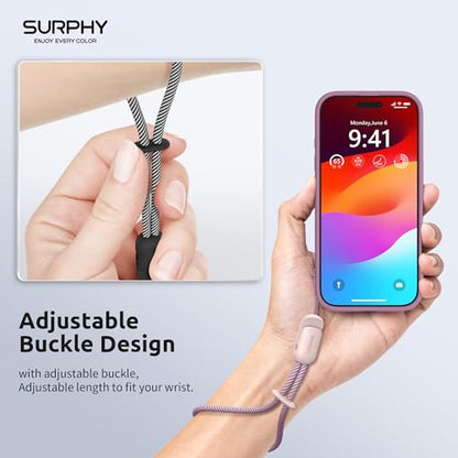SURPHY 2 Pack Phone Lanyard, Phone Wrist Strap for Case, Camera Wrist Strap - color: Pink & Black