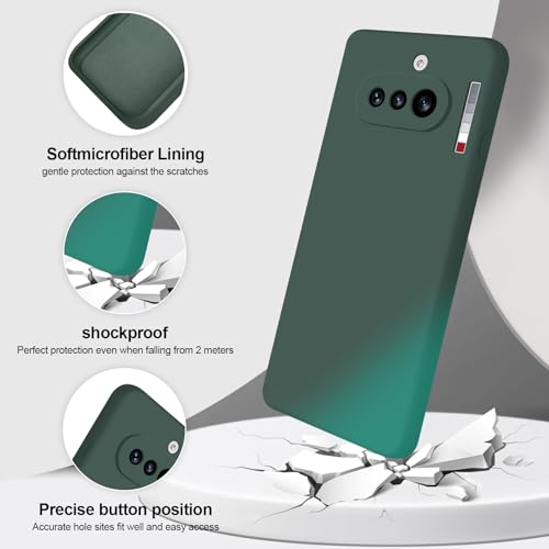 GiiYoon Silicone Case for Nothing Phone 4a, Green - color: Green, size: Nothing Phone 4a