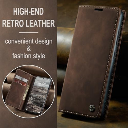 Compatible with Samsung Galaxy S26 Plus Case with Card Holder, Kickstand Protective Flip Folio Leather Wallet Case for Galaxy S26+ Plus 5G 6.7 inch (Coffee) - color: Coffee, size: S26 Plus 6.7 Inch