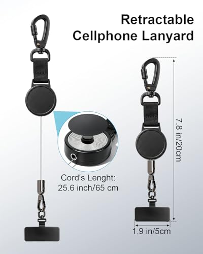 SUPBEE Anti-Theft Phone Tether, 2 Pack Retractable Phone Lanyard - color: 2 Pack