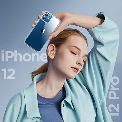 for iPhone 12 Case & iPhone 12 Pro Case, [Not Yellowing] [Ultra Slim] Lightweight Thin Shockproof Phone Case,Clear