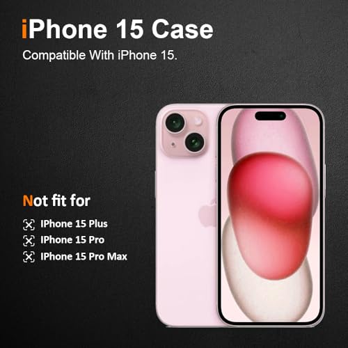 Silicone Clear for iPhone 15 Case,Ultra Thin with Comfort Grip | Soft Slim-Fit TPU iPhone 15 Phone Cover,Non-Slip,Shockproof Protection,Scrath-Resistant - size: iPhone 15 case