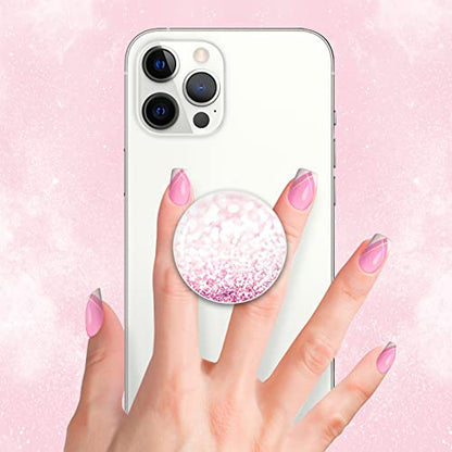 Cell Phone Stand Foldable Expanding Phone Sockets Finger Grip Holder for Smartphone and Tablets - Glitter Pink - color: Pink