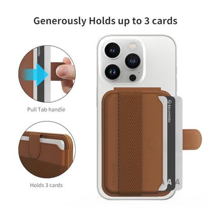 Sinjimoru Pull Tab Magnetic Wallet Stand for MagSafe, Card Holder, Lavender - color: Lavender