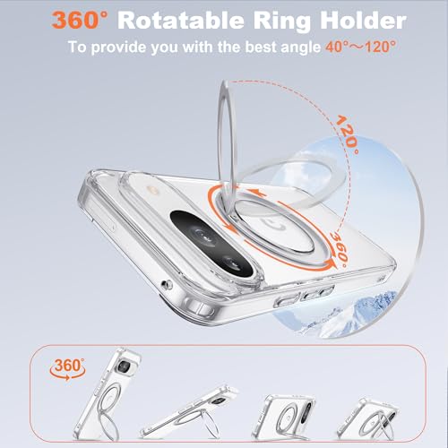 Compatible with Google Pixel 9a Case with Stand 6.3",Clear - color: Clear, size: Google Pixel 9a