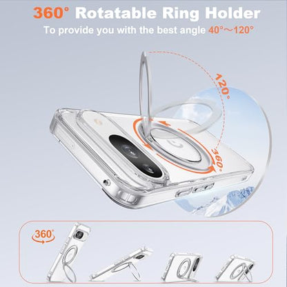 Compatible with Google Pixel 9a Case with Stand 6.3",Clear - color: Clear, size: Google Pixel 9a