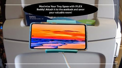 iFLEX Buddy Cell Phone and Tablet Stand Companion - Ideal for Air Travel, Work, and Home Use - Flexible Holder for All Mobile Devices - The Ultimate iPhone Cell Phone Stand Solution - color: Onyx