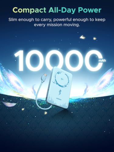 UGREEN x Honkai Star Rail MagFlow 10000mAh Qi2 15W Power Bank - color: Cyan