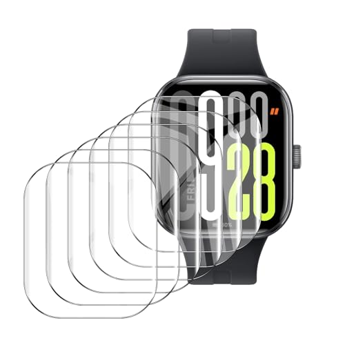 6 Pack Compatible for Xiaomi Redmi Watch 5 Screen Protector, Flexible TPU Film [Not Glass], Full Coverag, HD Clear Easy Install, Bubble Free for Redmi Watch 5 Screen Protector - size: RM6-Redmi Watch 5-Z-1
