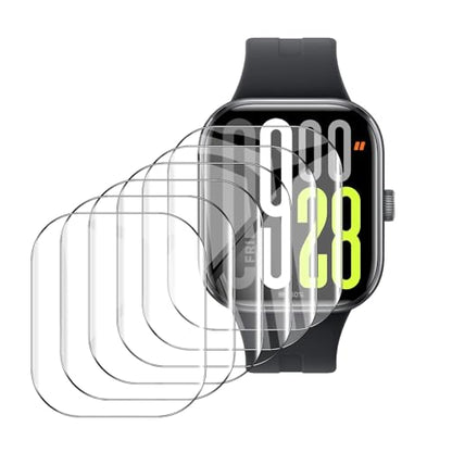 6 Pack Compatible for Xiaomi Redmi Watch 5 Screen Protector, Flexible TPU Film [Not Glass], Full Coverag, HD Clear Easy Install, Bubble Free for Redmi Watch 5 Screen Protector - size: RM6-Redmi Watch 5-Z-1