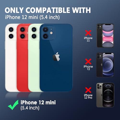 FanTEK Phone Case Compatible with iPhone 12 Mini Case, Anti-Scratch & Fingerprint Phone Case Protective Cover, Matte Black - size: iPhone 12 Mini
