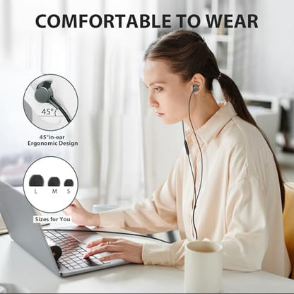 ASKUBSKU Wired Headphones Earphones for School Laptop PC Chromebook, Green - color: Green
