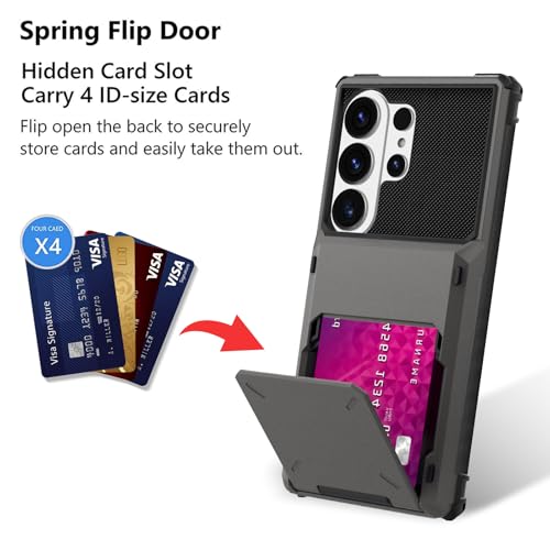 Wallet Case for Samsung Galaxy S26 Ultra 6.9 In, Credit Card Holder - color: Gray, size: Samsung Galaxy S26 Ultra