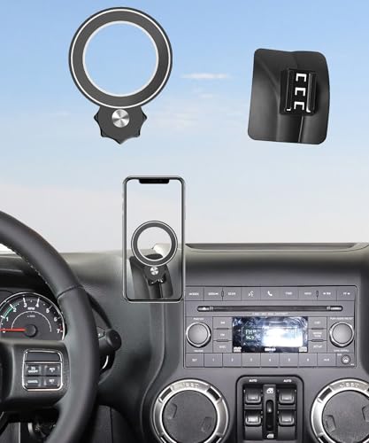 Magnetism Car Phone Holder for 2011-2017 Jeep Wrangler JK JKU Accessories - size: for 2011-2017 Jeep Wrangler JK JKU
