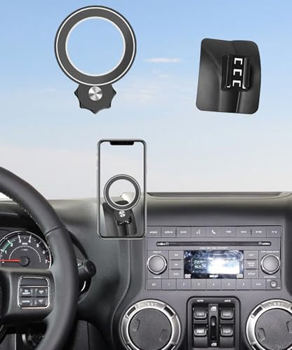 Magnetism Car Phone Holder for 2011-2017 Jeep Wrangler JK JKU Accessories - size: for 2011-2017 Jeep Wrangler JK JKU