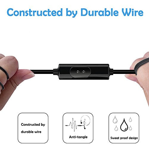 SourceTon 3 Packs Wired Earbuds with Microphone & Remote, in Ear Earphone Stereo Sound Noise Isolating Tangle Free for Smartphones, Laptops, Gaming, Fits All 3.5mm Interface Device - color: Black