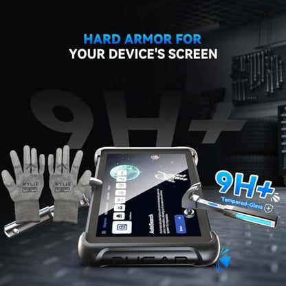 WYLIE Tempered Glass Screen Protector for Mucar 892BT Scanner - 9H Hardness HD Clarity Anti-Scratch & Easy Installation Professional Tools 4 Pack