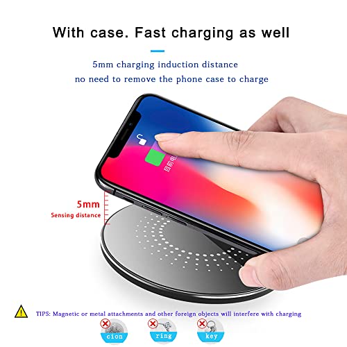 30W Wireless Charger Pad, Wireless Charge 30W, Fast Wireless Charger, Wireless Charging Compatible with Samsung Galaxy S23/S22/S21/S20, Fast Charger Compatible with iPhone 17/16/15/13/14/12 Series