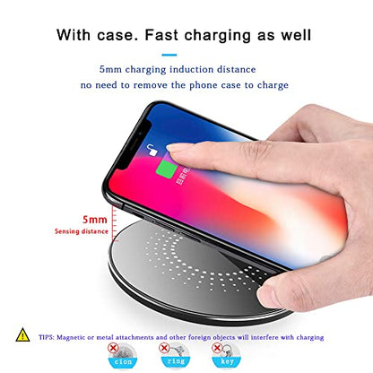 30W Wireless Charger Pad, Wireless Charge 30W, Fast Wireless Charger, Wireless Charging Compatible with Samsung Galaxy S23/S22/S21/S20, Fast Charger Compatible with iPhone 17/16/15/13/14/12 Series