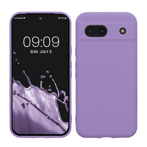 kwmobile Case Compatible with Google Pixel 8a Case - Protective Slim TPU Phone Cover - Soft Matte Finish - Violet Purple - color: violet purple