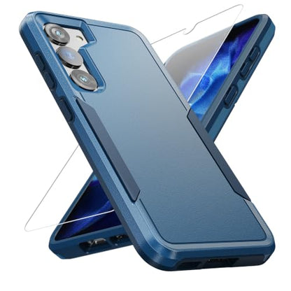 for Samsung Galaxy S23 Case with HD Screen Protector, Dual Layer Military Grade Drop Tested, Heavy Duty Rugged Shockproof Non-Slip Outdoor Protective Cover, Blue - color: Blue
