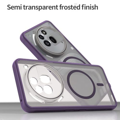 Asuwish Phone Case for Nothing Phone (3a) Pro, Compatible with Magsafe Magnetic, Translucent Matte Anti-fingerprint Back, Military Grade DropProof Shockproof Protective Cell Cover 3 a Women Men Purple - color: Purple