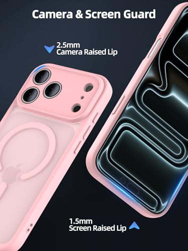 TopMade for iPhone 17 Pro Max Case with Mag-Safe Wallet, 4 Cards Holder - color: Pink, size: iPhone 17 Pro Max