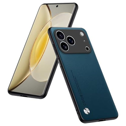 Phone Case Compatible with Smartphone, Compatible with iPhone 17 Pro (6.3"), Protective Cover with PU Leather - Sapphire - color: Sapphire, size: iPhone17Pro