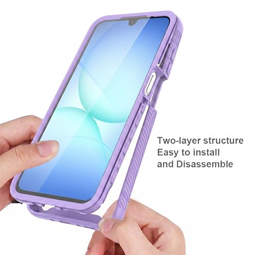 Magnetic for Samsung Galaxy A17 /A16/A26 Case with Built-in Screen Protector [Compatible with MagSafe] [360 Full Body Protection] Heavy Duty Shockproof Rugged Phone Case cover for A 17/A16/A26 ,Purple - color: Purple