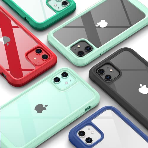 Diaclara Compatible with iPhone 11 Case, Full Body Rugged with Built-in Touch Sensitive Anti-Scratch Screen Protector, Soft TPU Bumper Case Clear Compatible with iPhone 11 6.1" (Pistachio Green) - color: Pistachio Green, size: iPhone 11