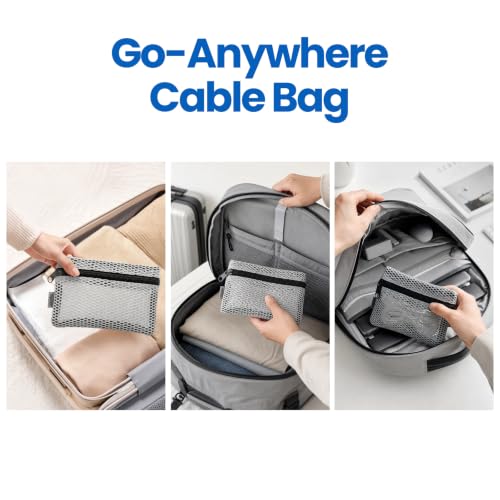 USB-C Earbuds Wired Headphone, Multi USB Charging Adapter Cable Kit with 115cm Cable, Portable Storage Pouch, All-in-One Digital Accessory Kit for Travel, iPhone, Android - size: USB A TO Multi-port Cable