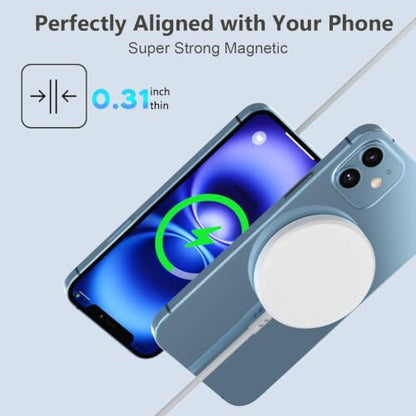 Magnetic iPhone Wireless Charger 15W Mag Safe Fast Wireless Charger Pad 3FT - size: 3FT