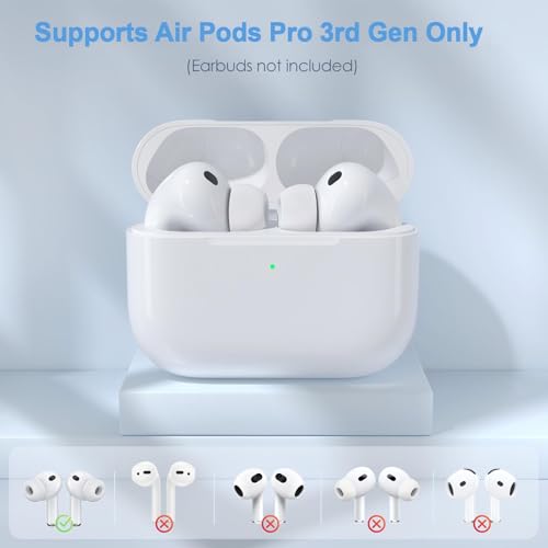 Replacement Wireless Charging Case Compatible with AirPods Pro 3 USB-C | 450mAh Wireless Charger Case with Bluetooth Pairing Sync Button, 15-Min Fast Charging, USB-C & Wireless Charging, No Earbuds. - size: 2.38"(Pro 3rd）