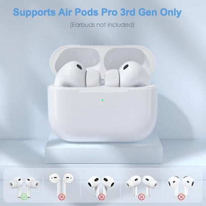 Replacement Wireless Charging Case Compatible with AirPods Pro 3 USB-C | 450mAh Wireless Charger Case with Bluetooth Pairing Sync Button, 15-Min Fast Charging, USB-C & Wireless Charging, No Earbuds. - size: 2.38"(Pro 3rd）