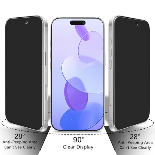 2 Pack Matte Privacy Screen Protector for iPhone 17 Pro - size: iPhone 17 Pro 6.3-Inch