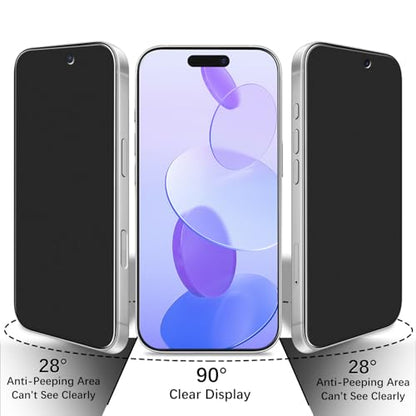 2 Pack Matte Privacy Screen Protector for iPhone 17 Pro - size: iPhone 17 Pro 6.3-Inch