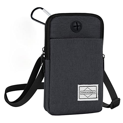 HOTEMIA Cell Phone Purse Waist Pack Bag Travel Crossbody Bag Wristband Sport Armband Wallet with Removable Shoulder Strap (Dark Grey) - color: Dark Grey
