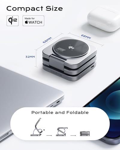 Qi2 MFi 3 in 1 Charging Station for Apple - color: Axiom Gray