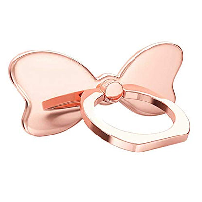 PZOZ Metal Cell Phone Finger Ring Stability Holder Back Stand Collapsible Hand Grip Knob Loop Car Mount Hook Kickstand 360 for iPhone Samsung Galaxy Mobile Cute Accessories (Rose Gold) - color: Rose Gold