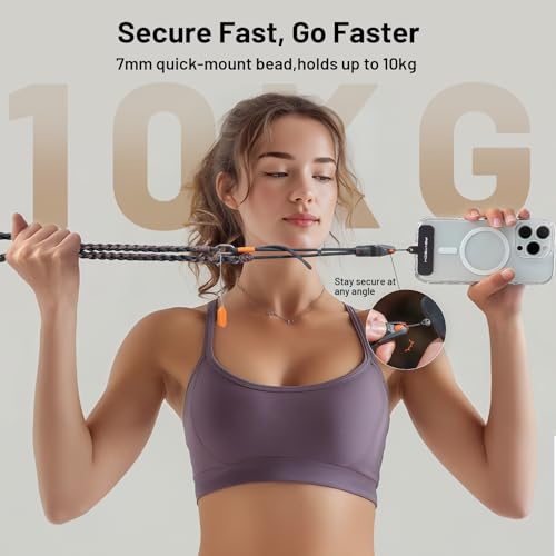 PGYTECH LinkGo Phone Strap, Quick Release Crossbody Lanyard & Lens Cloth - color: Gearup Braided-aurora Purple