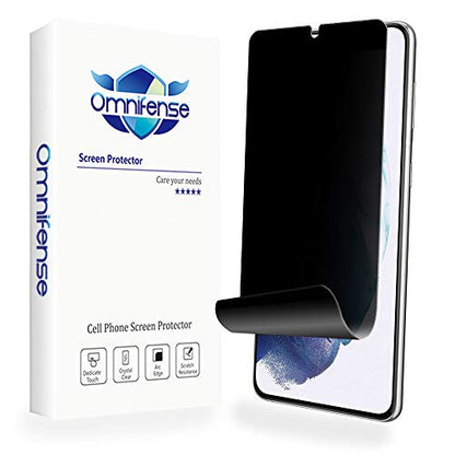 Galaxy S21 Plus Privacy Screen Protector Full Adhesive Soft Film (NOT Tempered Glass), Case Friendly Support In-Screen Unlock, Glossy Finish 2 Way Anti Spy Protection for Samsung S21+ Plus 5G, 2 Pack - size: S21 Plus