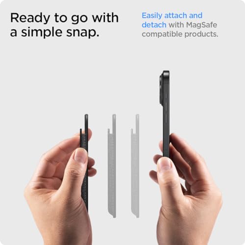 Spigen for MagSafe Wallet, Holds 3 Cards, Strong Magnet, Urban Fit MagFit - color: Fabric Black, size: 3-Cards