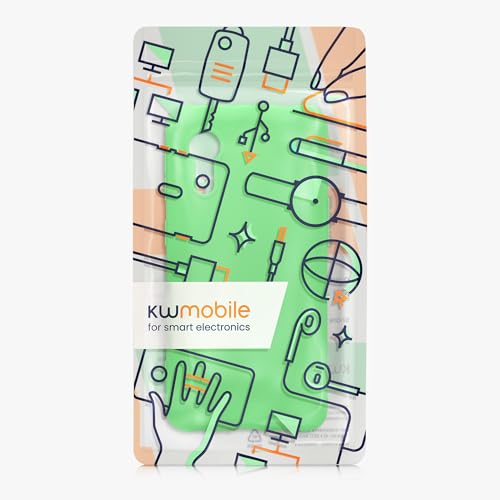 kwmobile Case Compatible with Samsung Galaxy Xcover 5 Case - Soft Slim Protective TPU Silicone Cover - Neon Green - color: neon green