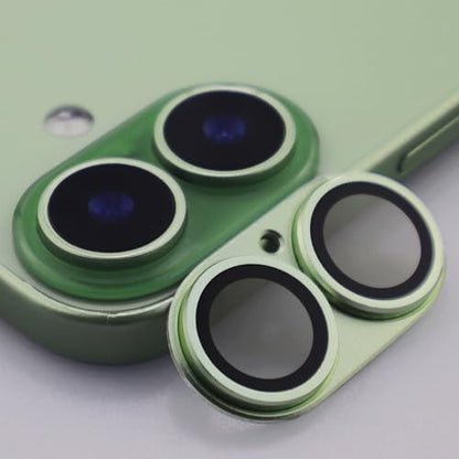 for iPhone 17 Camera Lens Protector Tempered Glass Metal Full Coverage Lens Cover Accessories (Green) - color: Green