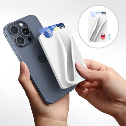 DOB SECHS Silicone Lip Holder with Card Holder Compatible with Lipstick Lip Glaze Phone Case Back Stick On Holder for iPhone and Android Smartphones （Grey, Small） - color: Grey, size: Small