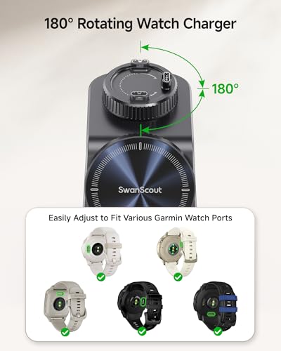 3 in 1 Charging Dock for Garmin Watch, Magnetic Charger for iPhone 18 Pro