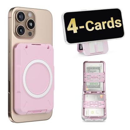 PROfezzion for MagSafe Wallet Card Holder, RFID Blocking, Dual Sided Magnet - color: Pink