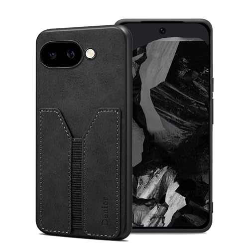 Kowauri Case for Google Pixel 9a, PU Leather Wallet Case with Credit Card Slot Holder Ultra Slim Protector Cover for Google Pixel 9a (Black) - color: Black